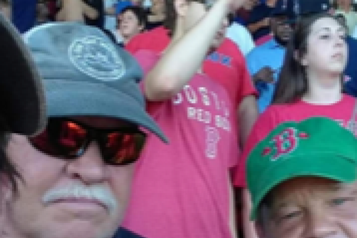 Bo and Larry at the Red Sox Game 1