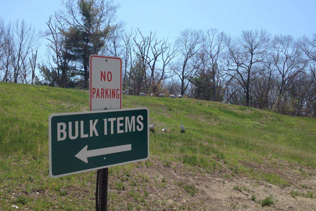 Bulk Items and No Parking Signs
