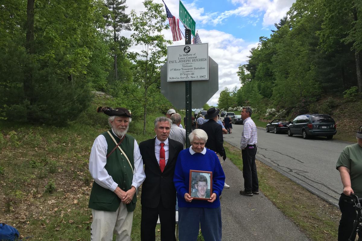 2017 - Hughes Street Memorial Dedication, Alan Rowher, Kevin Mahoney and Shirley Warren