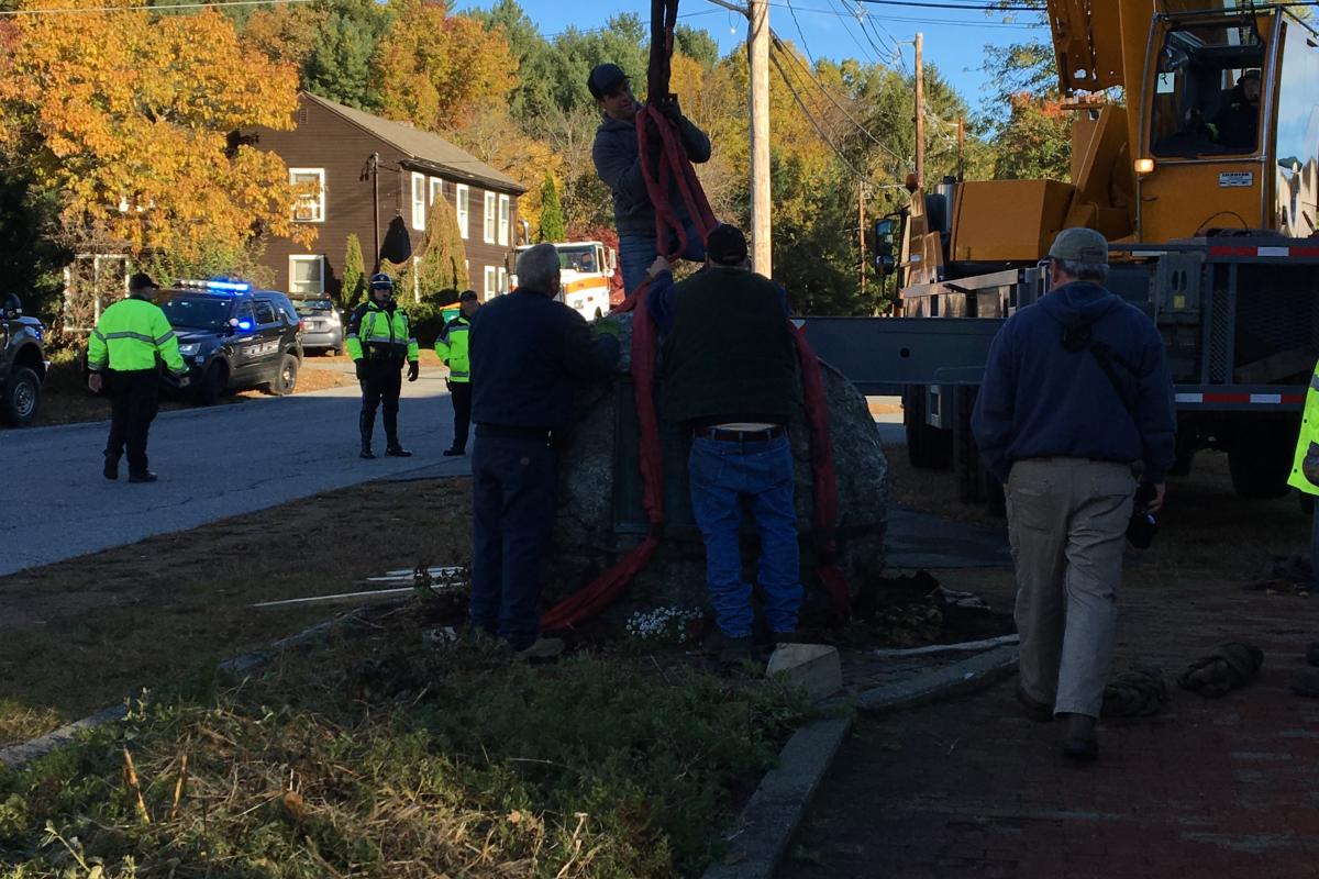 Workers Hoisting the Monument